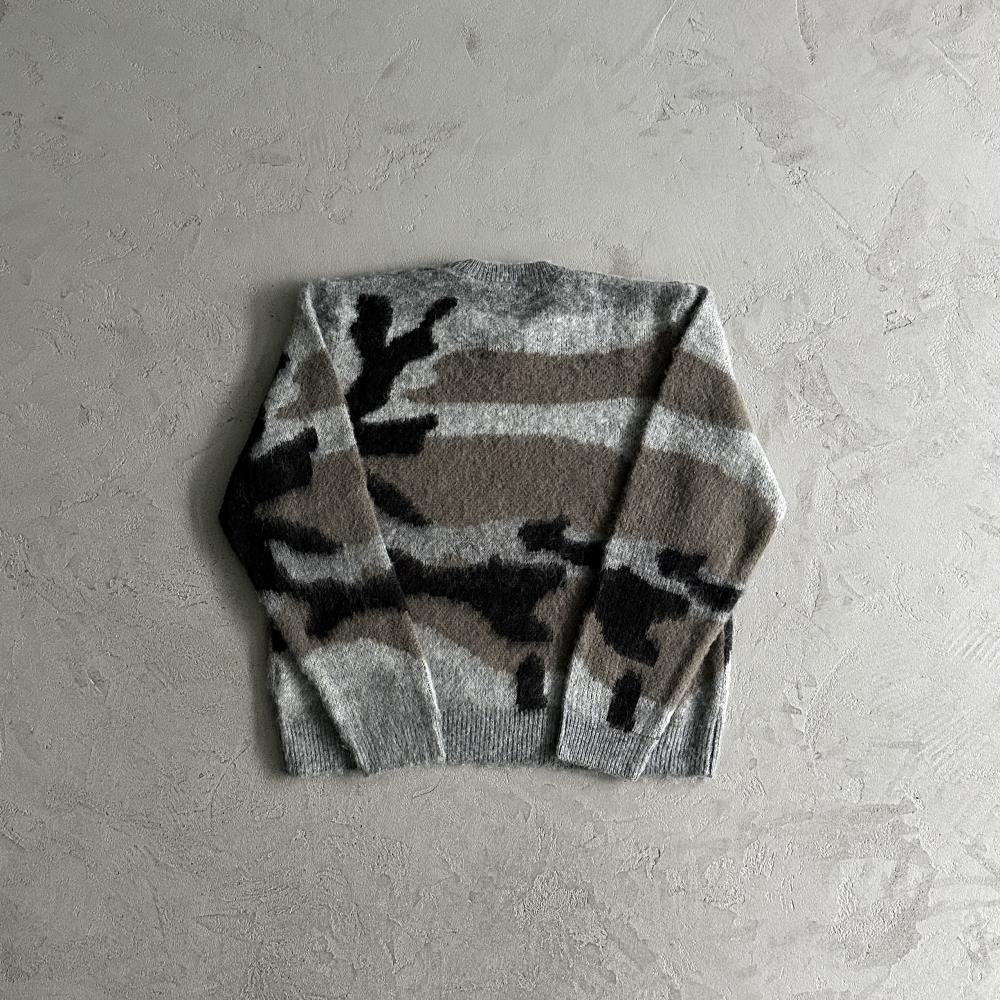Crtez More Hair Knit Sweater - Grey Camo