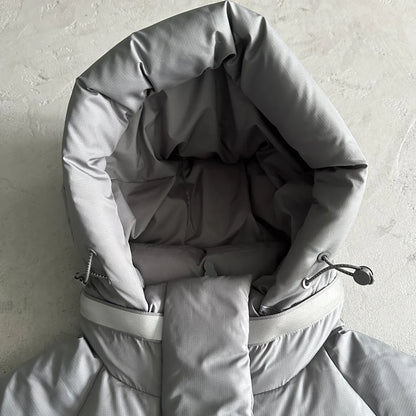 Syn Puffer Coat - Grey/White