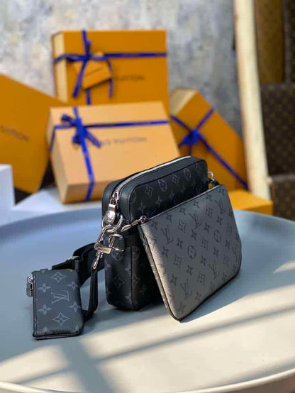 LV Trio Messenger Bag - Black/Grey