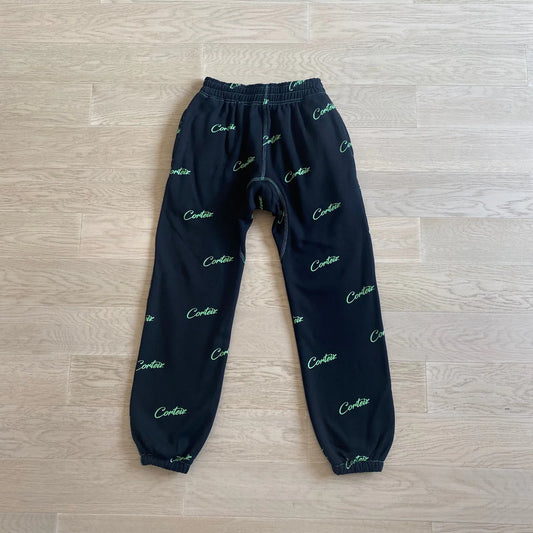 Crtez All Over Print Joggers - Black/Green