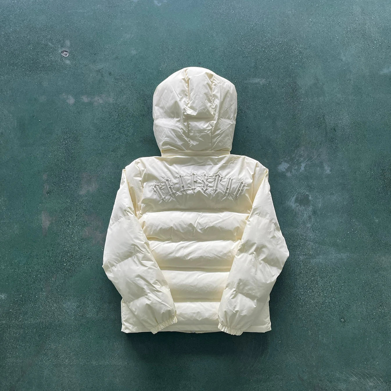 TS Detachable Hooded Puffer Jacket - Cream