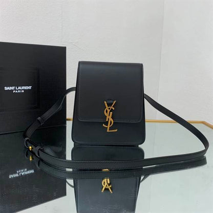 YSL Kaia North/South Satchel - Black