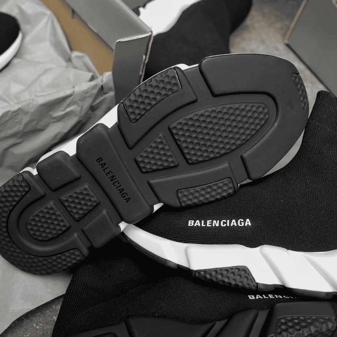 Balenciaga Speed Knit Sneakers - Black/White