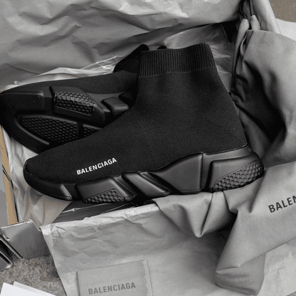 Balenciaga Speed Knit Sneakers - Black