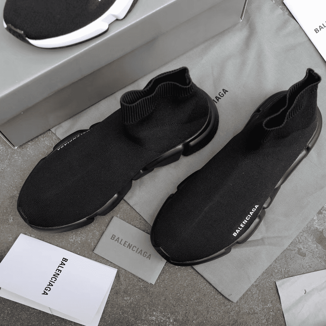 Balenciaga Speed Knit Sneakers - Black