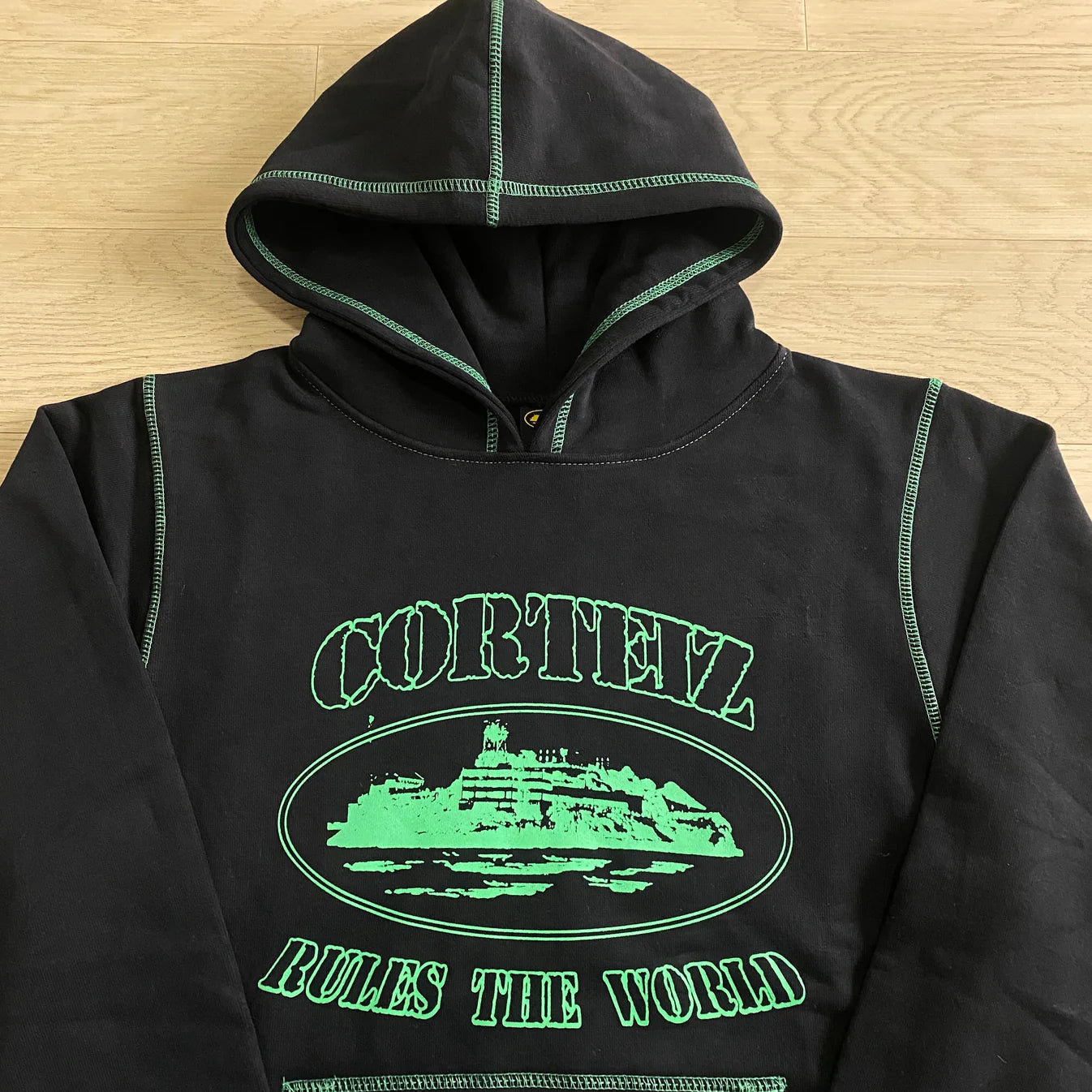 Crtez Alcatraz Hoodie - Black/Green