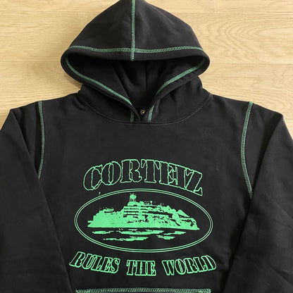Crtez Alcatraz Hoodie - Black/Green