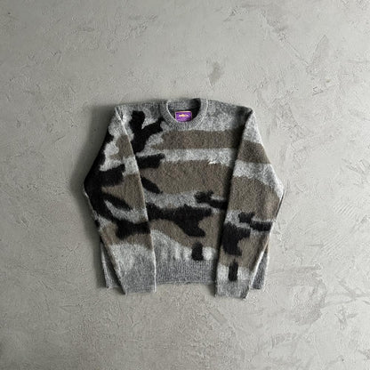 Crtez More Hair Knit Sweater - Grey Camo