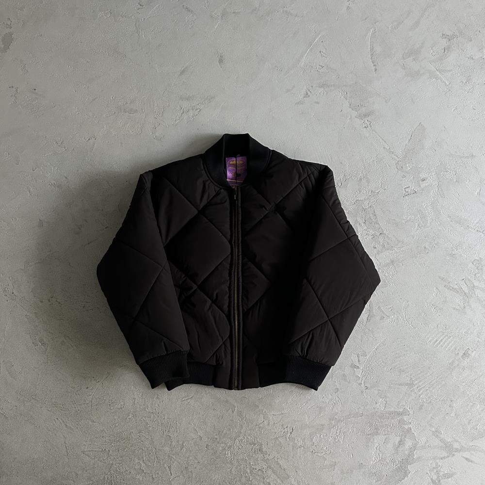 Crtez Old English Bomber Jacket - Black