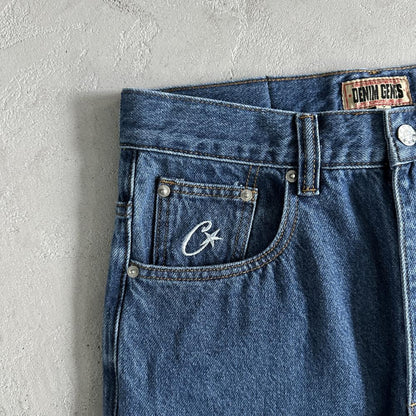 Crtez C-Star Denim Work Pants - Blue