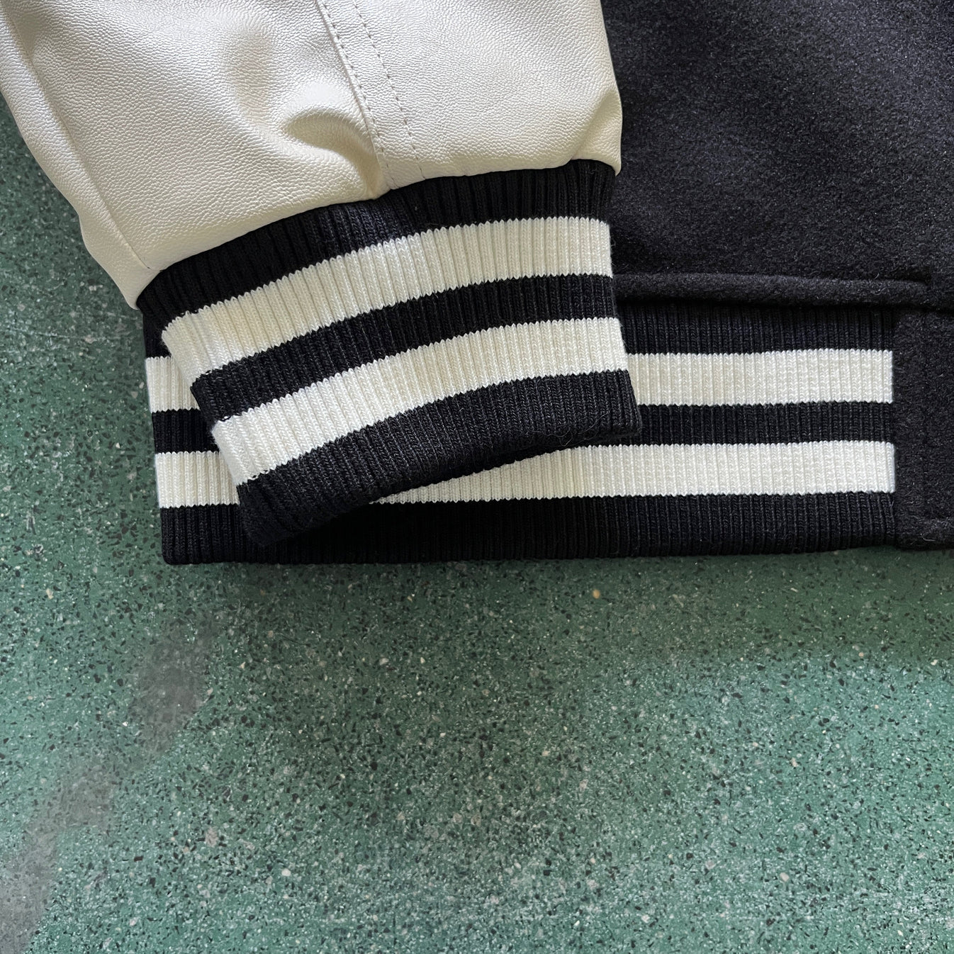 TS Hyperdrive Chenille Varsity Jacket - Black/White