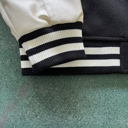 TS Hyperdrive Chenille Varsity Jacket - Black/White
