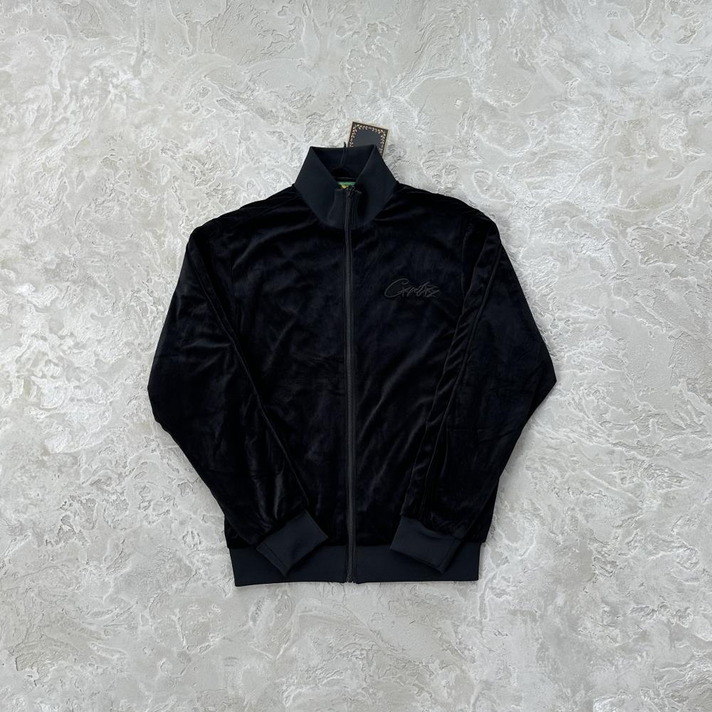 Crtez Velvet Tracksuit - Black/Black