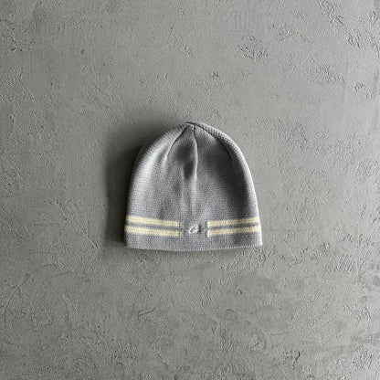 Crtez Knit Stripe Banie - Grey