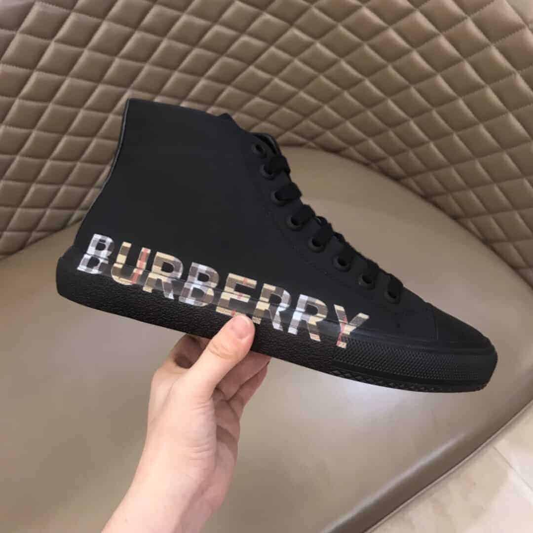 Burberry High Top Sneakers - Black