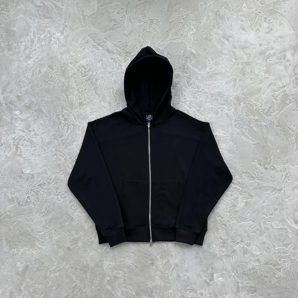 Crtez Hybrid Jacquard Knit Alcatraz Hoodie - Black