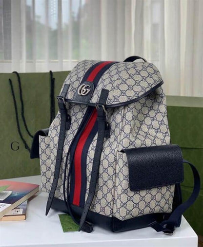 Gucci GG Ophidia Backpack - Beige
