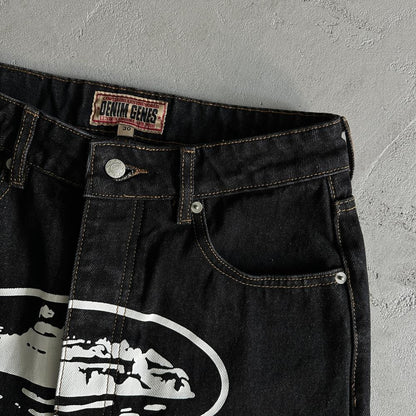 Crtez Island Baggy Jeans - Black