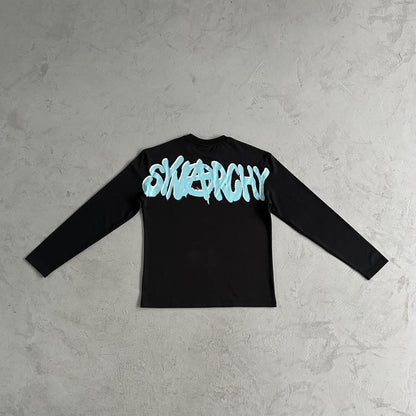 Synarchy Long Sleeve - Black/Baby Blue