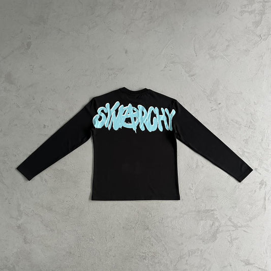Synarchy Long Sleeve - Black/Baby Blue