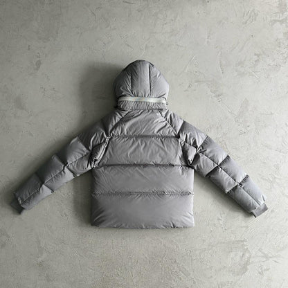 Syn Puffer Coat - Grey/White