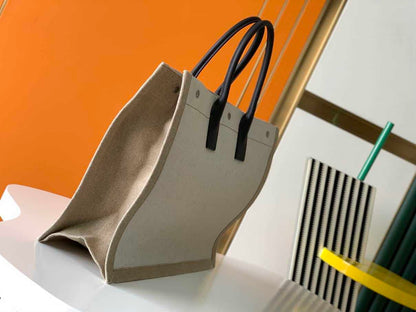 YSL Rive Gauche Tote Bag - White
