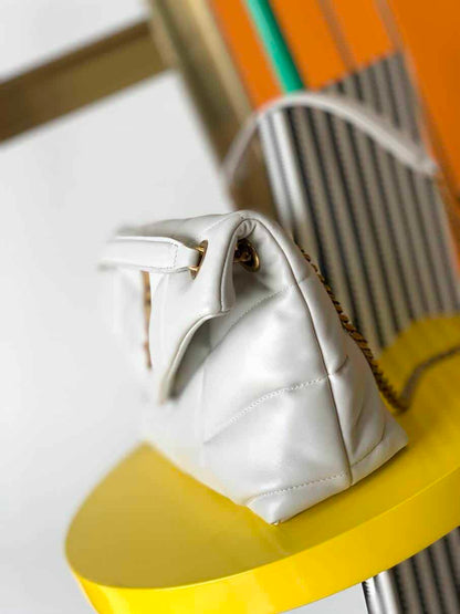 YSL Puffer Small Bag - White