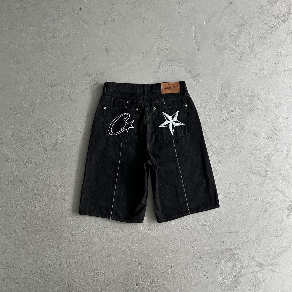 Crtez Denim Shorts - Black