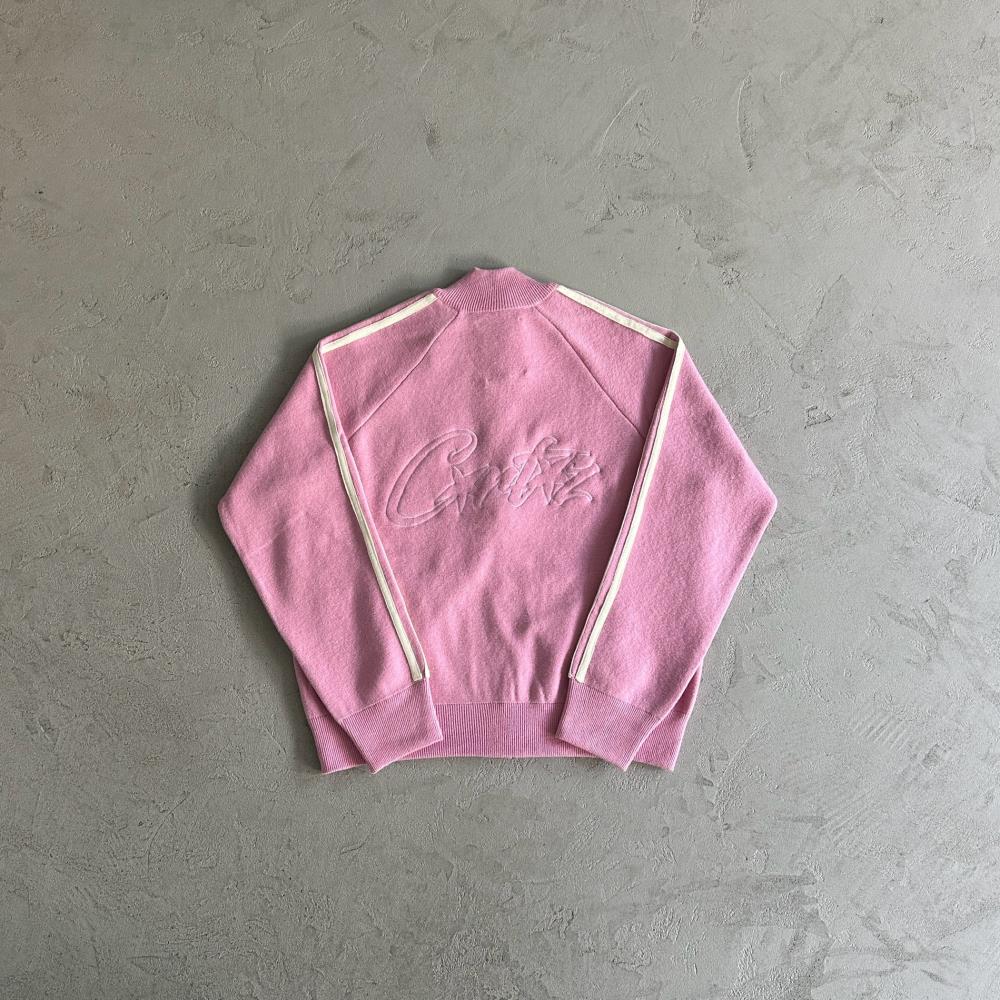 Crtez Knit Zip-Up Fleece - Pink
