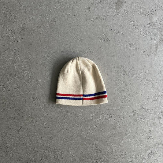 Crtez Knit Stripe Beanie - White