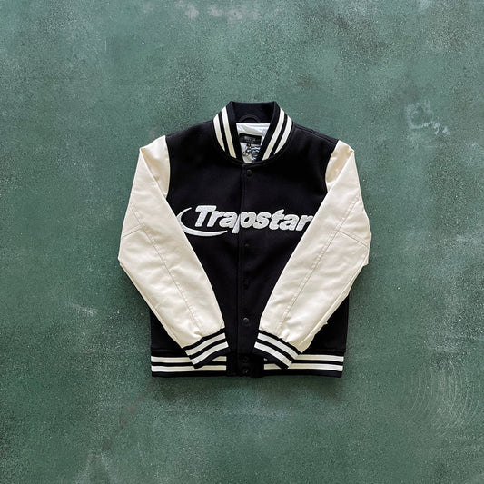 TS Hyperdrive Chenille Varsity Jacket - Black/White