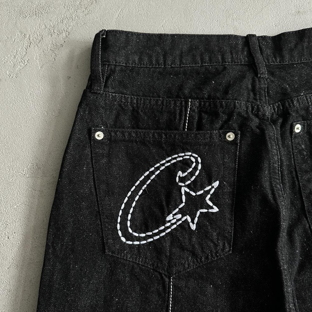 Crtez Denim Shorts - Black