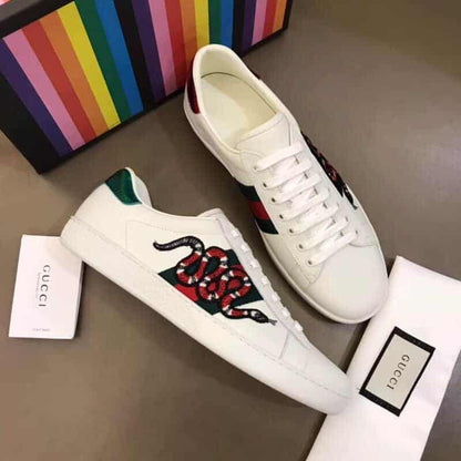 Gucci Ace Embroidered Sneakers - White