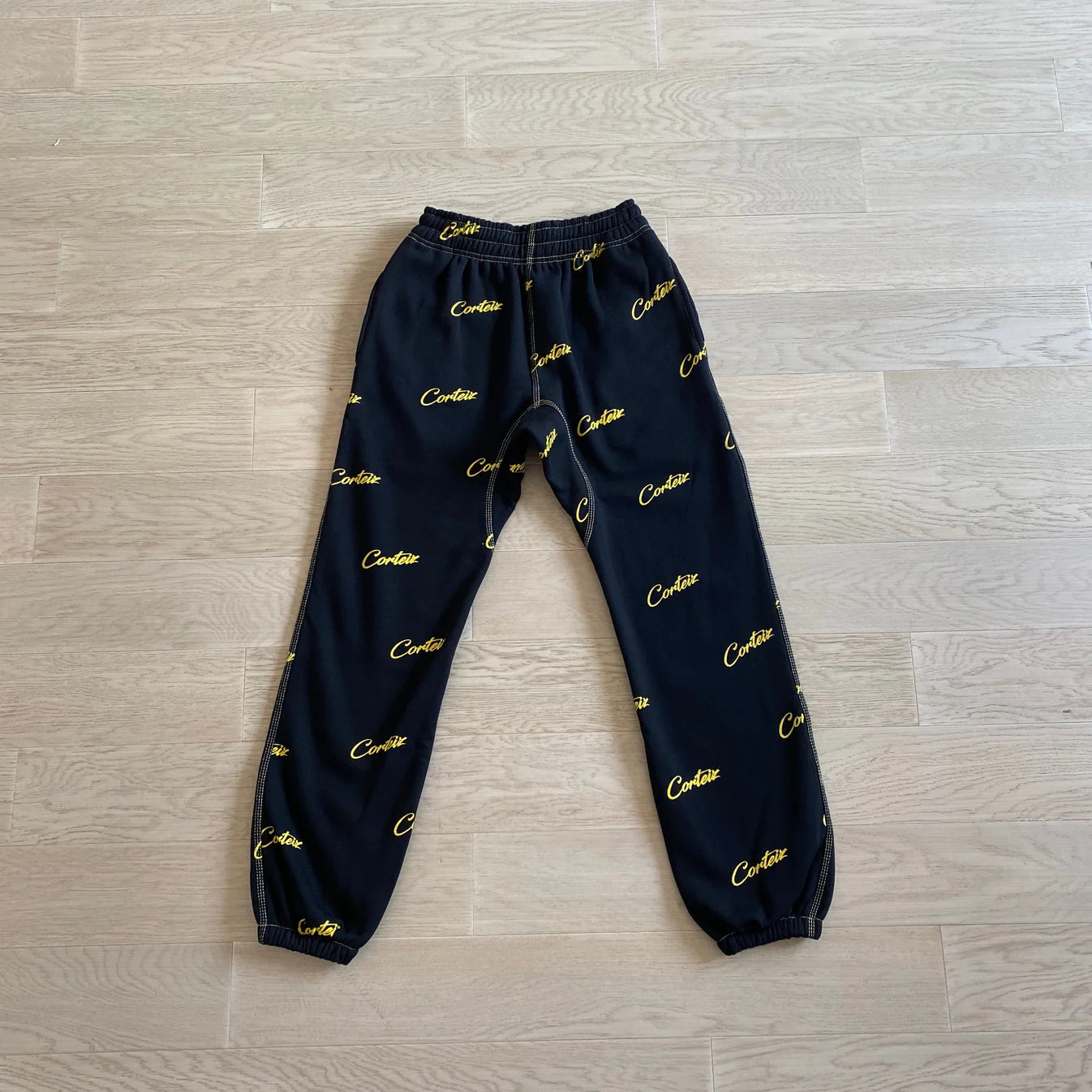 Crtez All Over Print Joggers - Black/Yellow