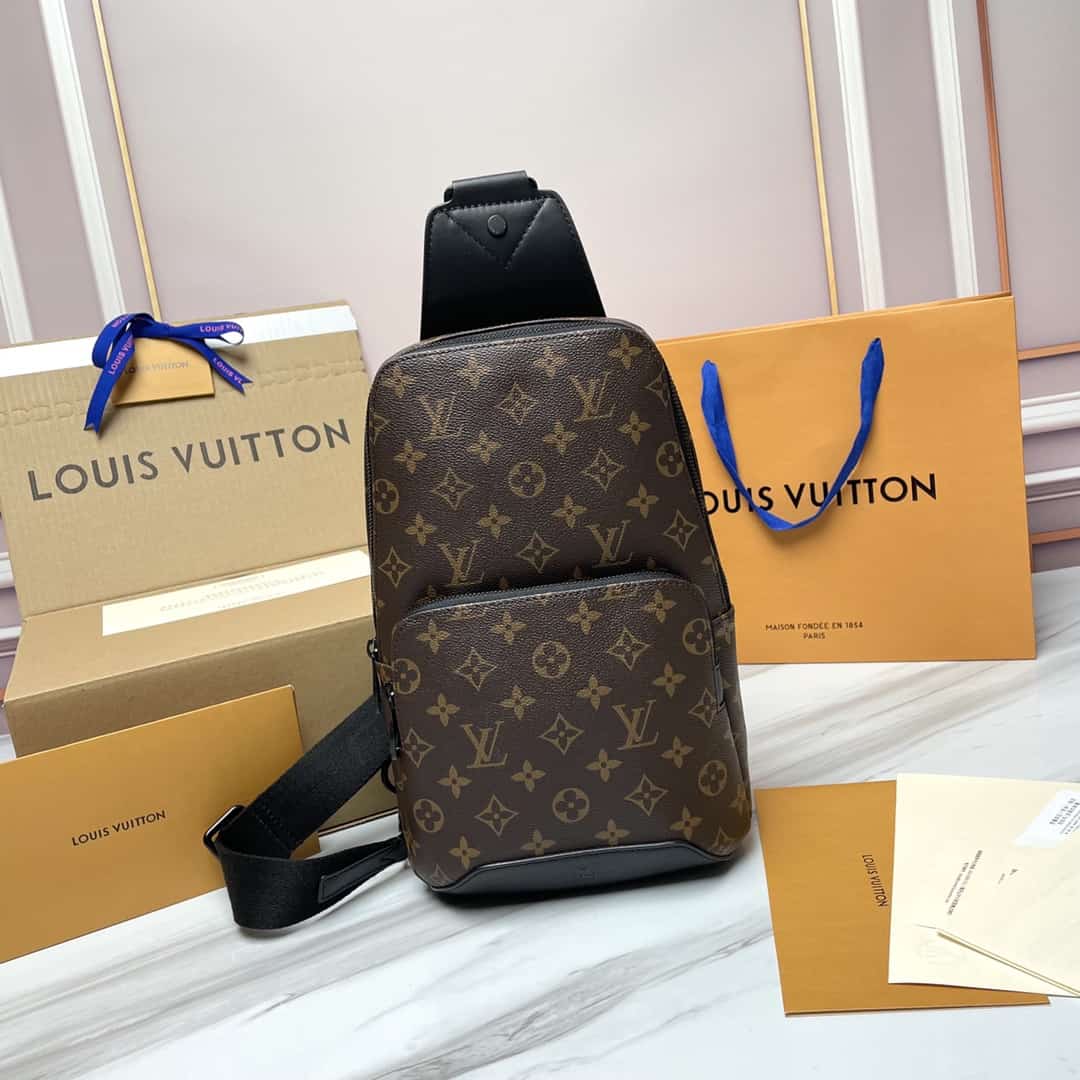LV Damier Avenue Sling Bag - Brown