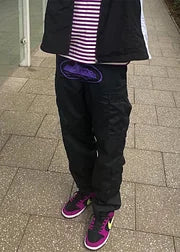 Crtez Island Cargo Pants - Black/Purple