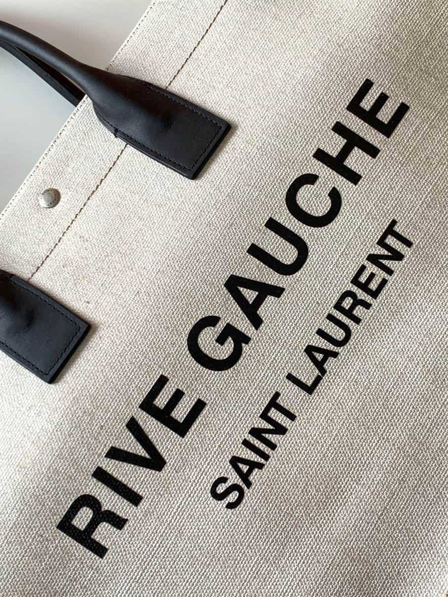 YSL Rive Gauche Tote Bag - White