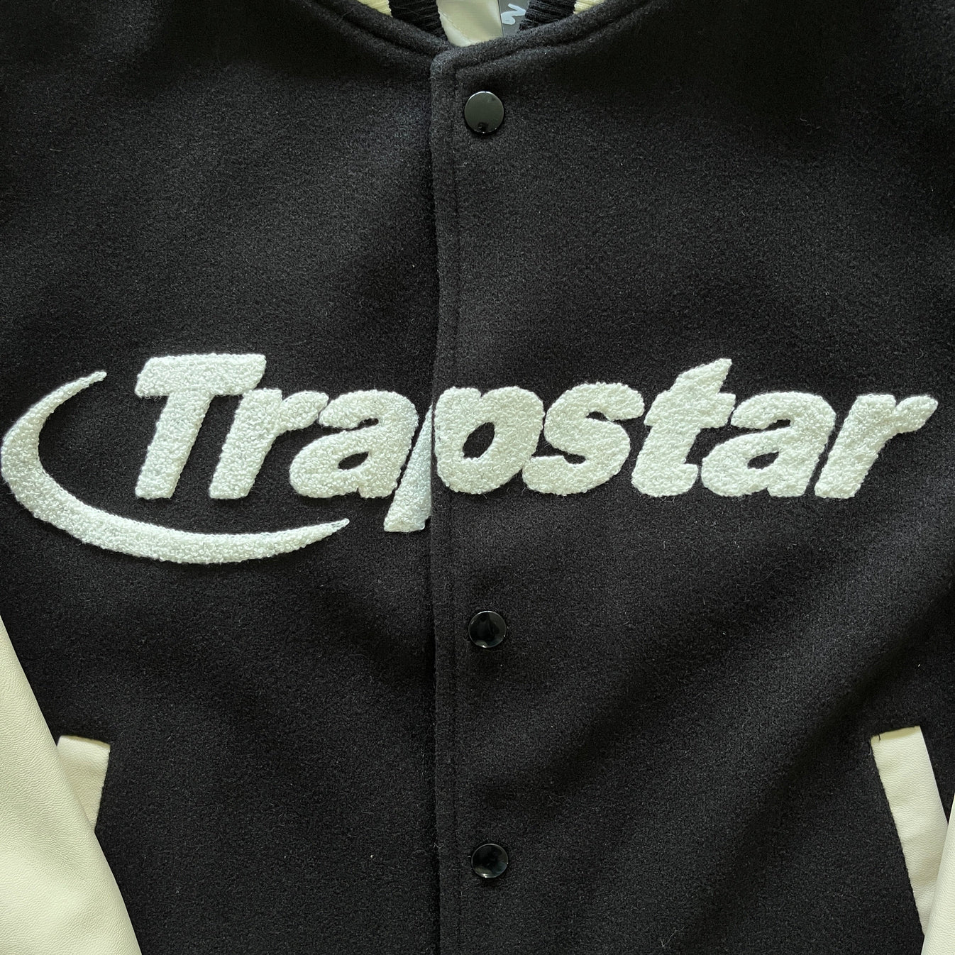 TS Hyperdrive Chenille Varsity Jacket - Black/White