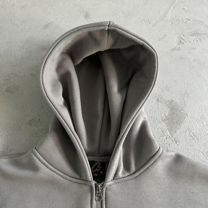 Crtez Grey Island Puff Print Zip Set