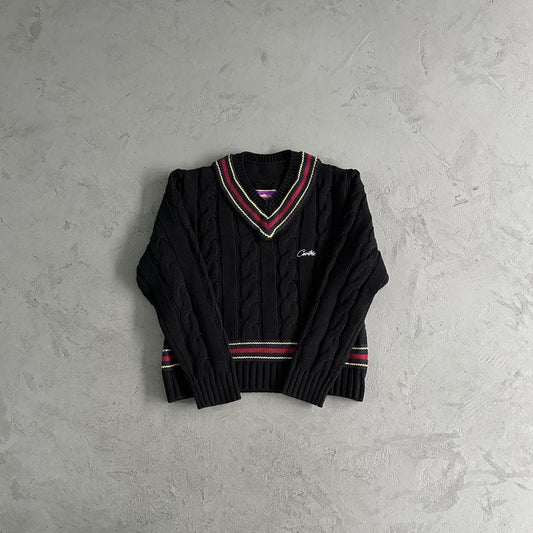 Crtez V-Neck Sweater - Black