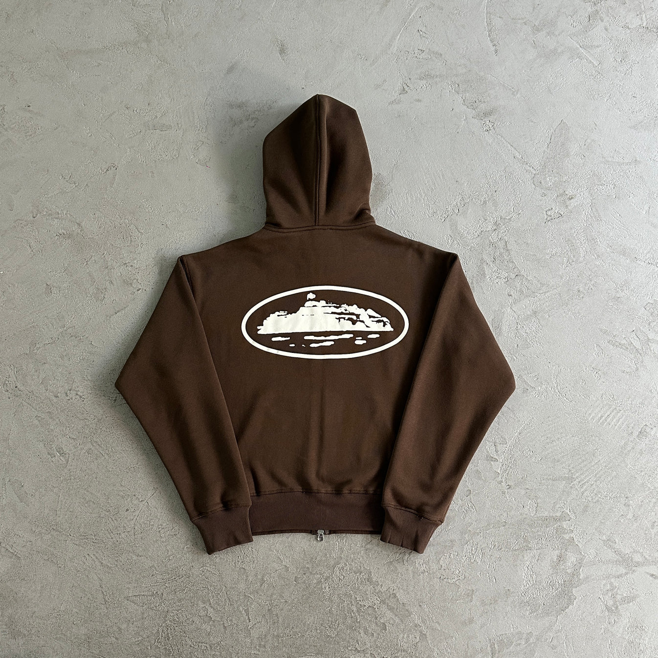 Crtez Island Puff Print Zip Set - Brown