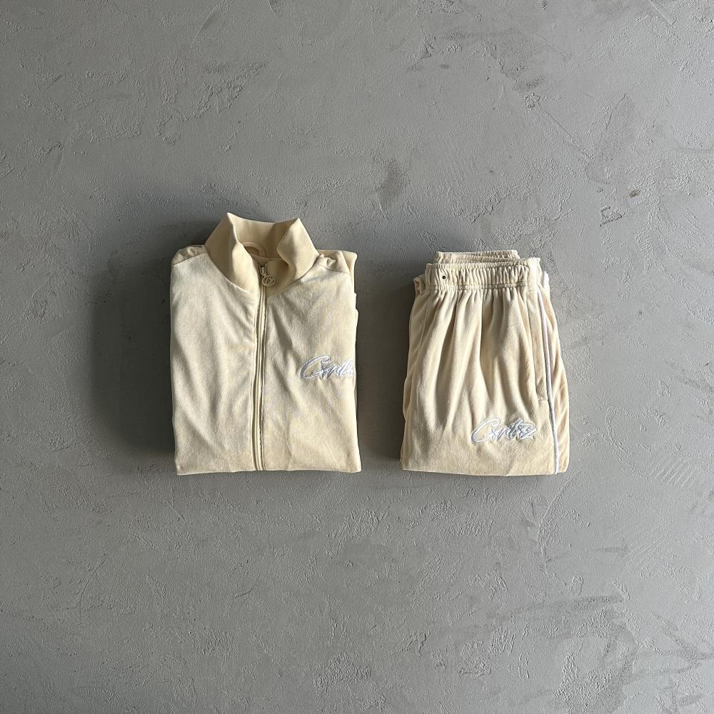 Crtez Velour Set - Cream