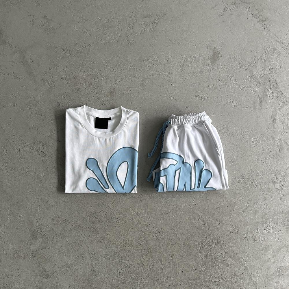 Syn T-Shirt & Short Set - White/Blue