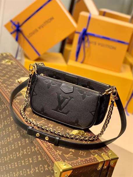 LV Multi Pochette Side Bag - Black