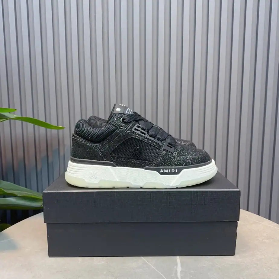 Amiri MA-1 Leather Sneakers - Black