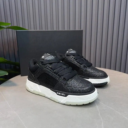 Amiri MA-1 Leather Sneakers - Black