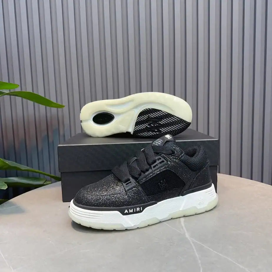 Amiri MA-1 Leather Sneakers - Black