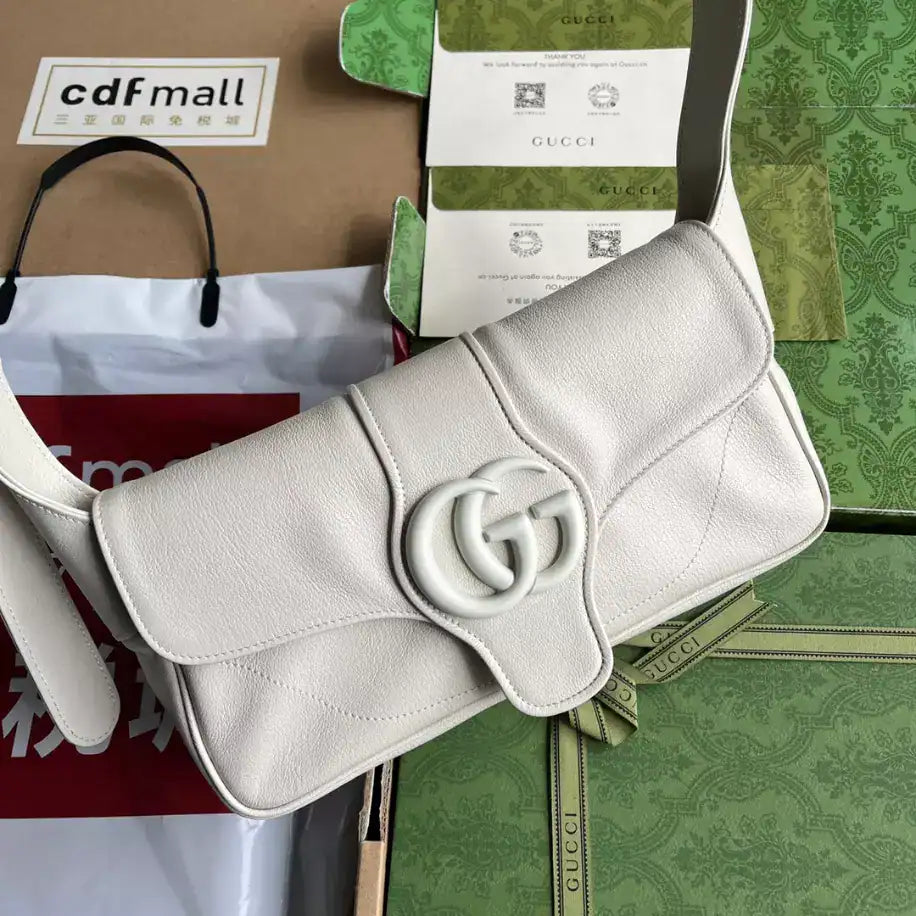 Gucci Aphrodite Small Shoulder Bag - White