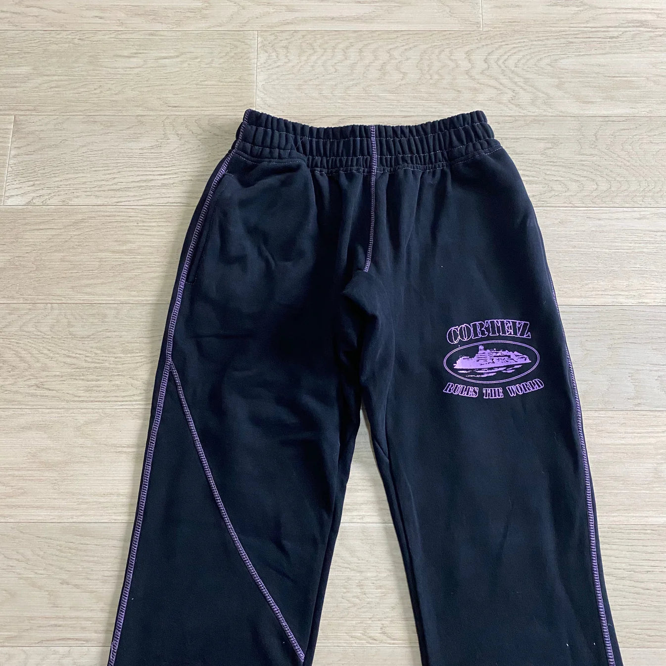 Crtez Alcatraz Jogging Pants - Black/Purple
