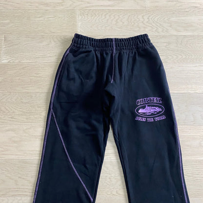 Crtez Alcatraz Jogging Pants - Black/Purple